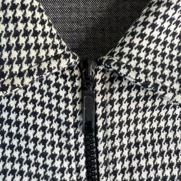 Sostanza Houndstooth Long Sleeve Full Zip Cotton Jacket Plus Size 18W - Picture 4 of 8